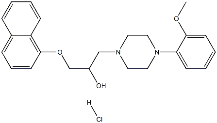 1-[4-(2-methoxyphenyl)piperazin-1-yl]-3-naphthalen-1-yloxypropan-2-ol:hydrochloride 结构式