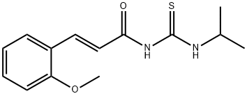 N-[(isopropylamino)carbonothioyl]-3-(2-methoxyphenyl)acrylamide Struktur