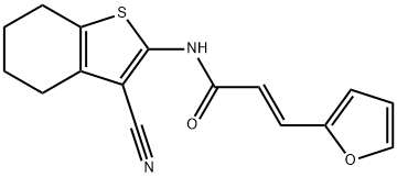 (E)-N-(3-cyano-4,5,6,7-tetrahydrobenzo[b]thiophen-2-yl)-3-(furan-2-yl)acrylamide Struktur
