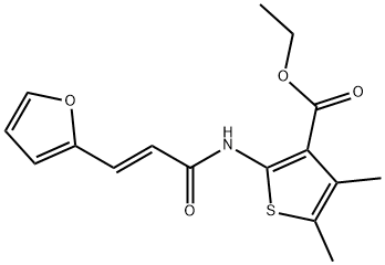 ethyl (E)-2-(3-(furan-2-yl)acrylamido)-4,5-dimethylthiophene-3-carboxylate Struktur