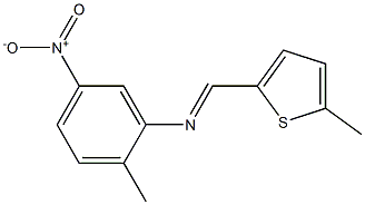 (2-methyl-5-nitrophenyl)[(5-methyl-2-thienyl)methylene]amine Struktur