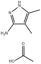 4,5-二甲基-1H-吡唑-3-胺乙酸盐,116568-90-2,结构式