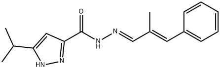 3-isopropyl-N-((1E,2E)-2-methyl-3-phenylallylidene)-1H-pyrazole-5-carbohydrazide Struktur
