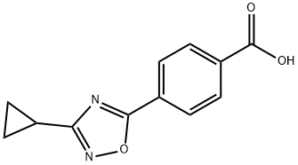 4-(3-环丙基-1,2,4-噁二唑-5-基)苯甲酸, 1165931-66-7, 结构式
