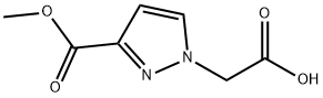 [3-(methoxycarbonyl)-1H-pyrazol-1-yl]acetic acid Struktur