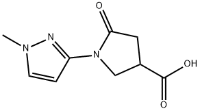 1-(1-Methyl-1H-pyrazol-3-yl)-5-oxopyrrolidine-3-carboxylic acid Struktur