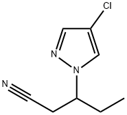 3-(4-chloro-1H-pyrazol-1-yl)pentanenitrile 化学構造式