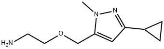 2-[(3-环丙基-1-甲基-1H-吡唑-5-基)甲氧基]乙-1-胺 结构式