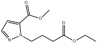 methyl 1-(4-ethoxy-4-oxobutyl)-1H-pyrazole-5-carboxylate Structure