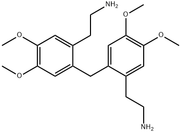 2-[2-[[2-(2-aminoethyl)-4,5-dimethoxy-phenyl]methyl]-4,5-dimethoxy-phenyl]ethanamine 化学構造式