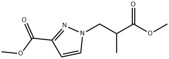 methyl 1-(3-methoxy-2-methyl-3-oxopropyl)-1H-pyrazole-3-carboxylate 化学構造式