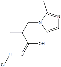 2-methyl-3-(2-methyl-1H-imidazol-1-yl)propanoic acid hydrochloride Struktur