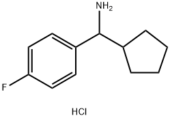 环戊基(4-氟苯基)甲胺盐酸盐, 1171555-40-0, 结构式