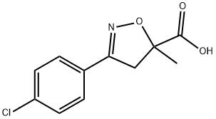 3-(4-chlorophenyl)-5-methyl-4,5-dihydro-1,2-oxazole-5-carboxylic acid,1171745-44-0,结构式