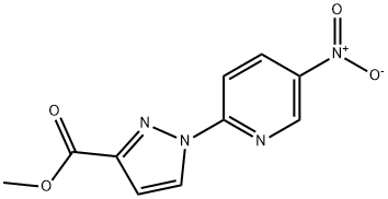 1-(5-硝基吡啶-2-基)-1H-吡唑-3-羧酸甲酯,1172021-95-2,结构式