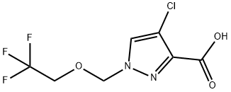 4-Chloro-1-[(2,2,2-trifluoroethoxy)methyl]-1H-pyrazole-3-carboxylic acid Structure