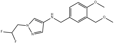 1-(2,2-difluoroethyl)-N-[4-methoxy-3-(methoxymethyl)benzyl]-1H-pyrazol-4-amine Structure