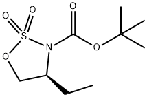 (4S)-4-エチル-2,2-ジオキソ-1,2TERT-ブチルL^{6},3-オキサチアゾリジン-3-カルボン酸$ 化学構造式