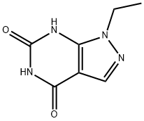 1-Ethyl-1,7-dihydro-pyrazolo[3,4-d]pyrimidine-4,6-dione Struktur