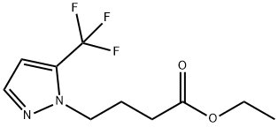 ethyl 4-[5-(trifluoromethyl)-1H-pyrazol-1-yl]butanoate Struktur