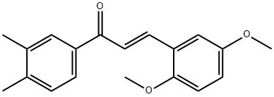 (2E)-3-(2,5-dimethoxyphenyl)-1-(3,4-dimethylphenyl)prop-2-en-1-one Structure