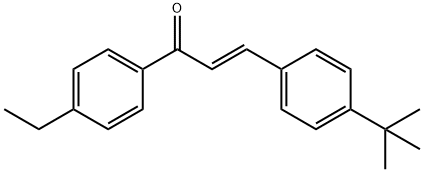 (2E)-3-(4-tert-butylphenyl)-1-(4-ethylphenyl)prop-2-en-1-one Structure