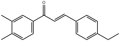 (2E)-1-(3,4-dimethylphenyl)-3-(4-ethylphenyl)prop-2-en-1-one Structure