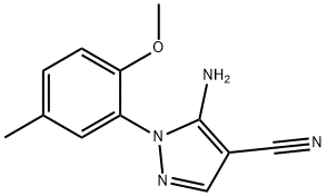 5-氨基-1-(2-甲氧基-5-甲基苯基)-1H-吡唑-4-甲腈, 1175922-26-5, 结构式