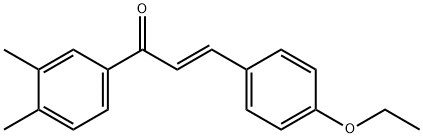 (2E)-1-(3,4-dimethylphenyl)-3-(4-ethoxyphenyl)prop-2-en-1-one 结构式