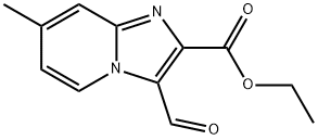 ethyl 3-formyl-7-methylimidazo[1,2-a]pyridine-2-carboxylate 化学構造式