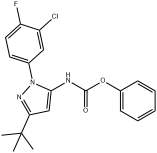 [5-tert-Butyl-2-(3-chloro-4-fluoro-phenyl)-2H-pyrazol-3-yl]-carbamic acid phenyl ester,1177285-21-0,结构式