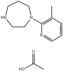 1-(3-methylpyridin-2-yl)-1,4-diazepane: acetic acid Structure