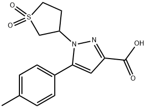 1177346-82-5 1-(1,1-Dioxo-tetrahydro-1l6-thiophen-3-yl)-5-p-tolyl-1H-pyrazole-3-carboxylic acid
