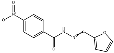 N-[(E)-furan-2-ylmethylideneamino]-4-nitrobenzamide 化学構造式