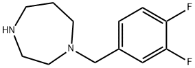 1-[(3,4-difluorophenyl)methyl]-1,4-diazepane 结构式