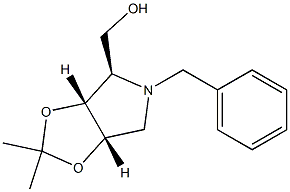 [(3aR,4R,6aS)-5-benzyl-2,2-dimethyl-3a,4,6,6a-tetrahydro-[1,3]dioxolo[4,5-c]pyrrol-4-yl]methanol 化学構造式