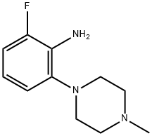 2-フルオロ-6-(4-メチルピペラジン-1-イル)アニリン 化学構造式