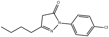 3-butyl-1-(4-chlorophenyl)-4,5-dihydro-1H-pyrazol-5-one,118048-90-1,结构式