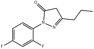 1-(2,4-difluorophenyl)-3-propyl-1H-pyrazol-5(4H)-one 化学構造式