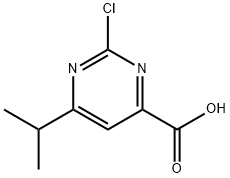 2-Chloro-6-isopropyl-pyrimidine-4-carboxylic acid Structure