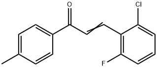 (2E)-3-(2-chloro-6-fluorophenyl)-1-(4-methylphenyl)prop-2-en-1-one Struktur