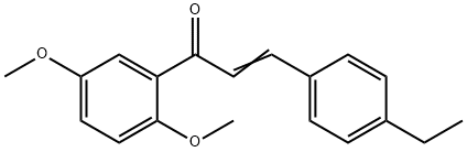 (2E)-1-(2,5-dimethoxyphenyl)-3-(4-ethylphenyl)prop-2-en-1-one Struktur