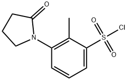 2-METHYL-3-(2-OXOPYRROLIDIN-1-YL)BENZENE-1-SULFONYL CHLORIDE Struktur