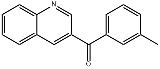 3-(3-メチルベンゾイル)キノリン 化学構造式