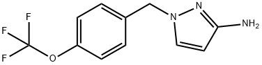 1-{[4-(trifluoromethoxy)phenyl]methyl}-1H-pyrazol-3-amine,1183457-90-0,结构式