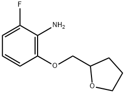 2-Fluoro-6-[(tetrahydrofuran-2-yl)methoxy]aniline Struktur
