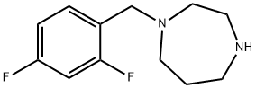 1-[(2,4-ジフルオロフェニル)メチル]-1,4-ジアゼパン 化学構造式