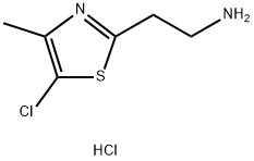 2-(5-氯-4-甲基噻唑-2-基)乙-1-胺盐酸盐, 1185132-75-5, 结构式