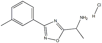 {1-[3-(3-methylphenyl)-1,2,4-oxadiazol-5-yl]ethyl}amine hydrochloride 化学構造式