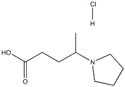 4-(1-pyrrolidinyl)pentanoic acid hydrochloride 结构式